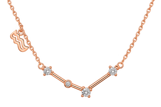 Zodiac sign necklace collection with all 12 constellation pendants