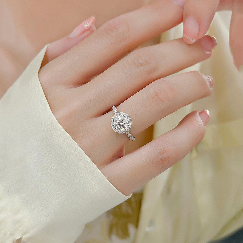 Cushion Halo Moissanite Ring - Style 1