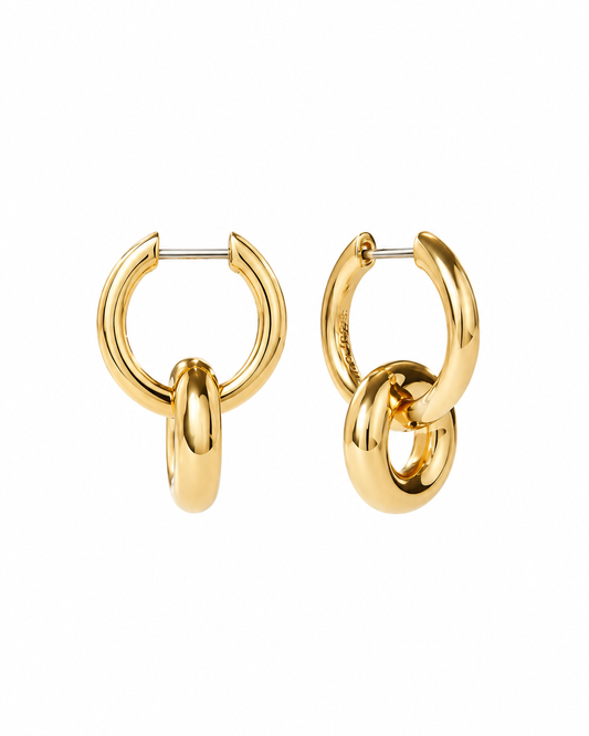 Gold Double Hoop Earrings