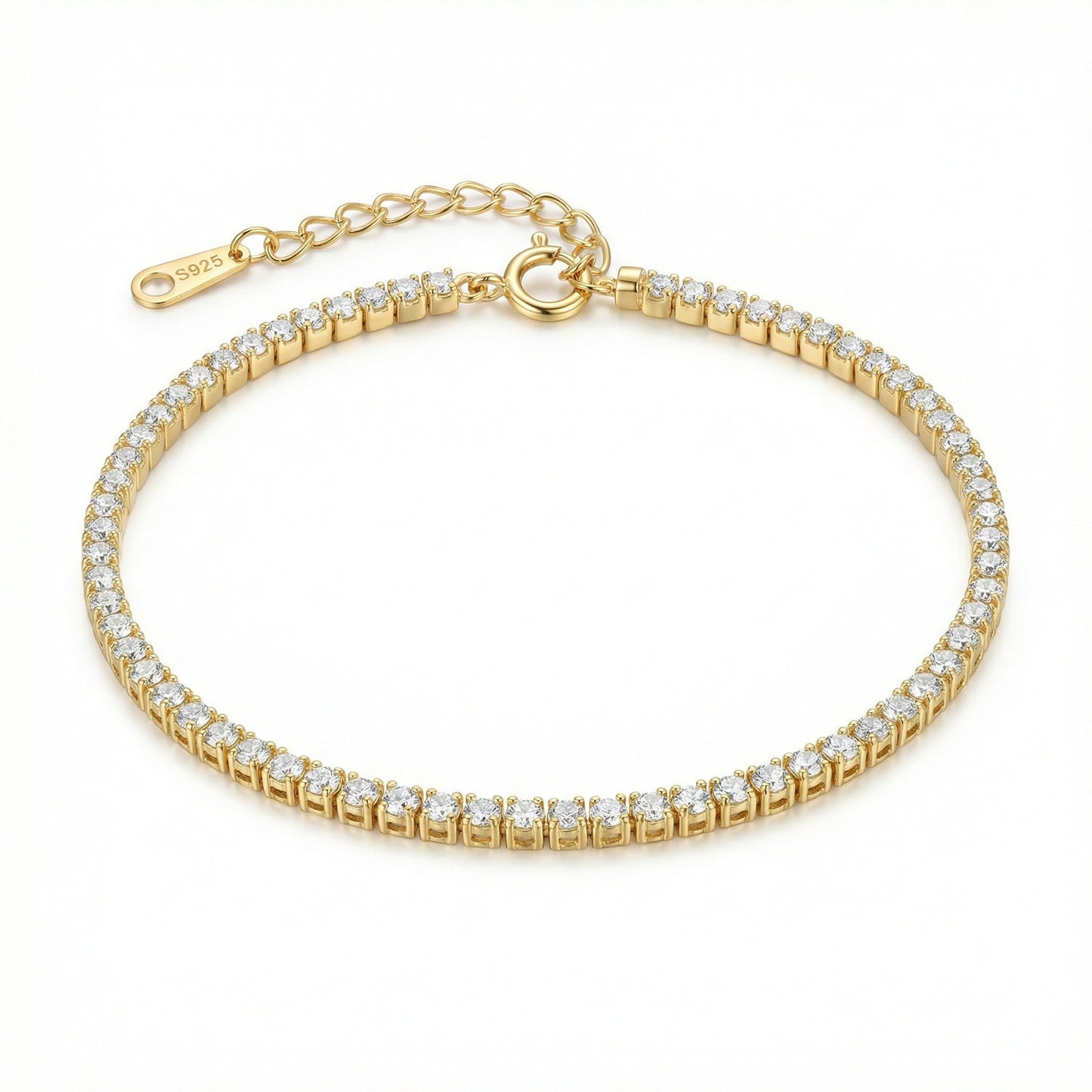 Tennis bracelet angle 3