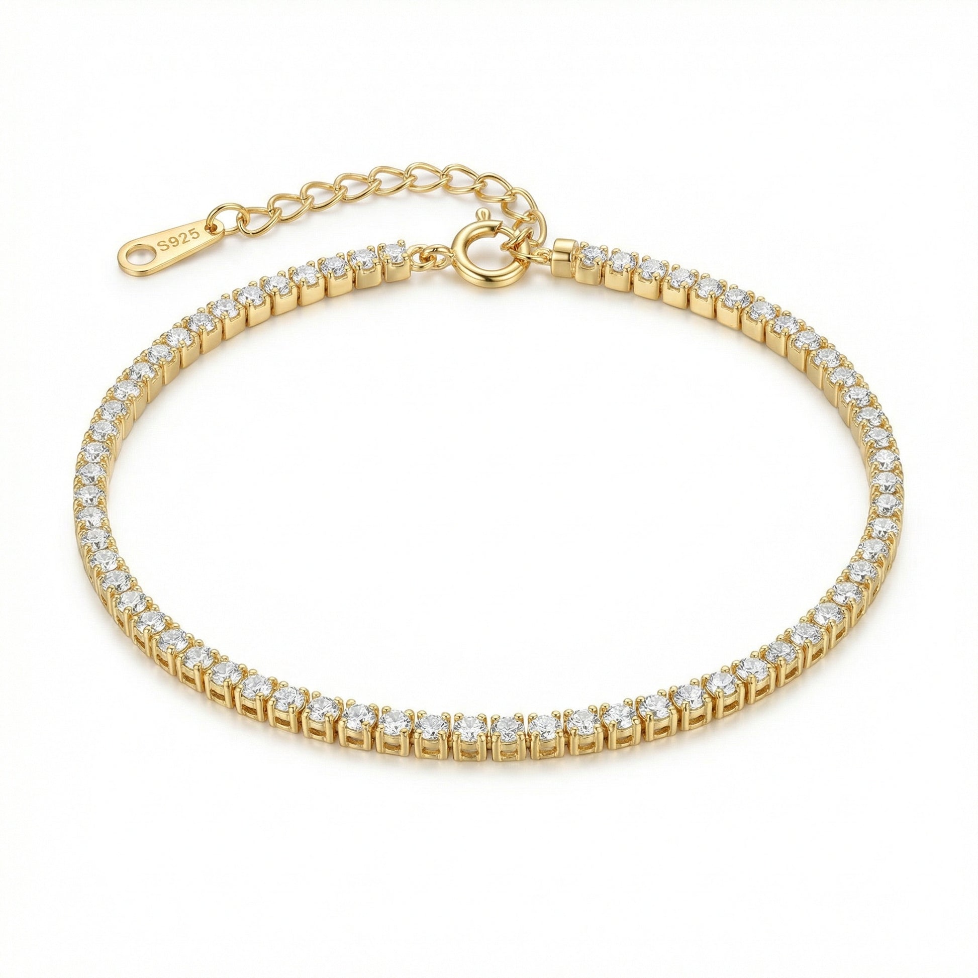 Tennis bracelet angle 3